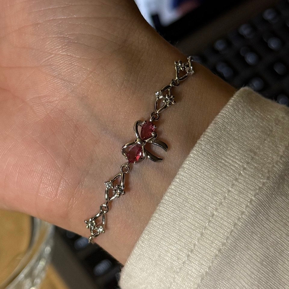 Браслет з бантиком «Срібне сяйво»