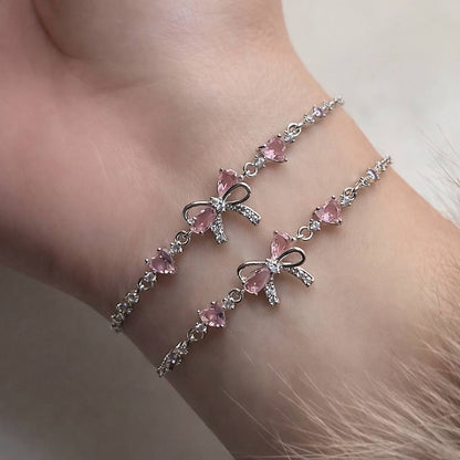 Браслет бантик «Нічне сяйво»