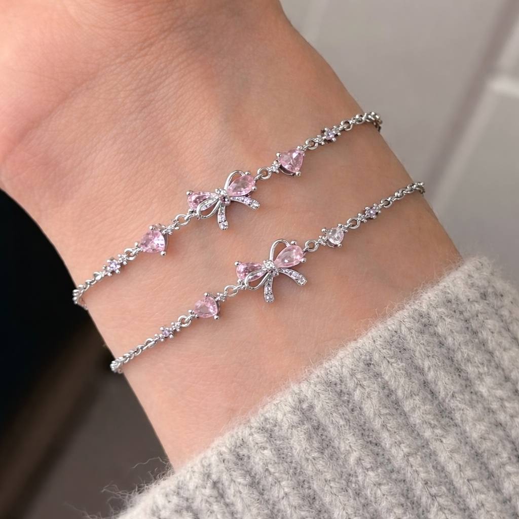 Браслет бантик «Нічне сяйво»